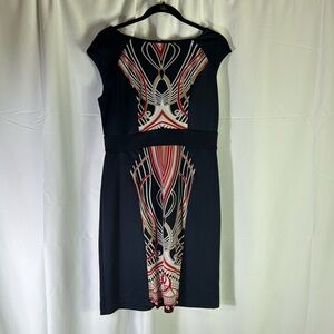Dressbarn Geometric midi dress sz‎ 12
